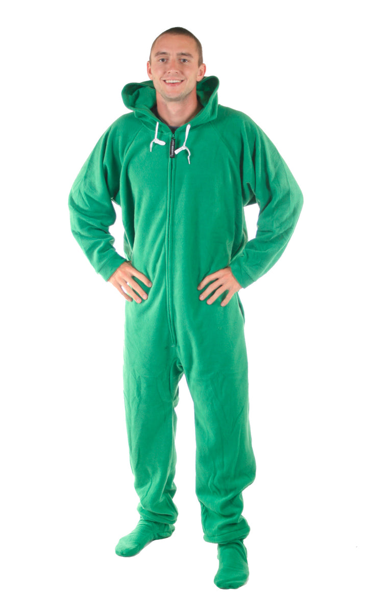 Green Deluxe Footie PJs, Onesie Pajamas, One Piece Footed PJs Forever