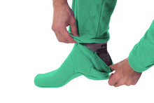 Load image into Gallery viewer, Robin Hoodie Green Onesie - Detachable Feet
