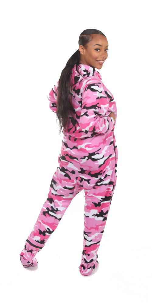 Pink Comatose Adult Footed Pajamas Onesie PJs for Adults