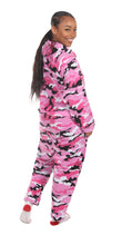 Load image into Gallery viewer, Pink Comatose Camo Onesie - Detachable Feet