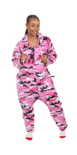 Load image into Gallery viewer, Pink Comatose Camo Onesie - Detachable Feet