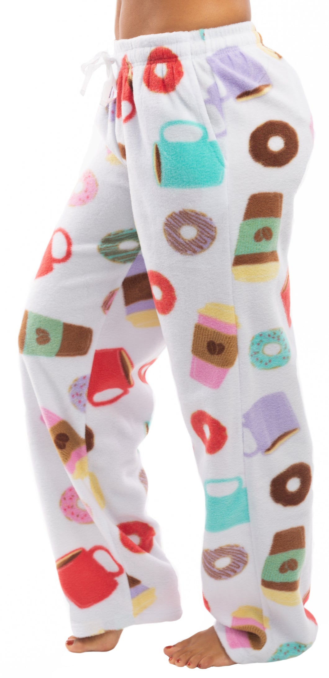 Women's Fleece Pants - Coffee & Donuts