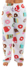 Load image into Gallery viewer, Women&#39;s Fleece Pants - Coffee &amp; Donuts
