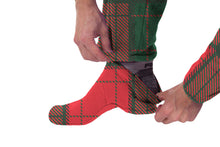 Load image into Gallery viewer, Holiday Plaid Onesie - Detachable Feet
