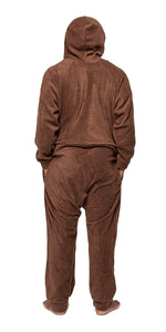 Lay Down Brown Onesie - Detachable Feet