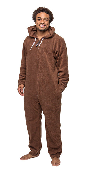 Brown Deluxe Adult Onesies, Footed Pajamas, Onesie Footie PJs – Forever Lazy