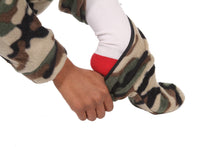 Load image into Gallery viewer, Green Comatose Camo Onesie - Detachable Feet
