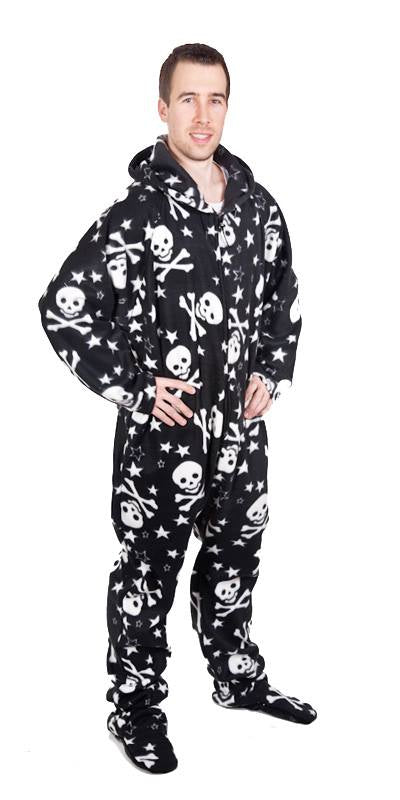 Skulls Deluxe Adult Onesies, Footie Pajamas, Onesie PJs – Forever Lazy