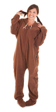 Load image into Gallery viewer, Lay Down Brown Onesie - Detachable Feet
