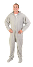 Load image into Gallery viewer, Asleep on the Job Gray Onesie - Detachable Feet
