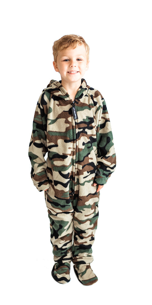 Kids Green Comatose Camo Onesie