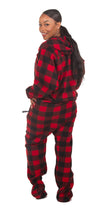 Load image into Gallery viewer, Couch Plaid-tato Onesie - Detachable Feet
